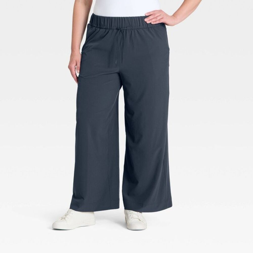 All In Motion - Women's Active Light High-Rise Wide Leg Pants - Al Navy Blue - Picture 4 of 4